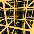 Cubic Grid 3D Matrix - Optical Illusion Picture