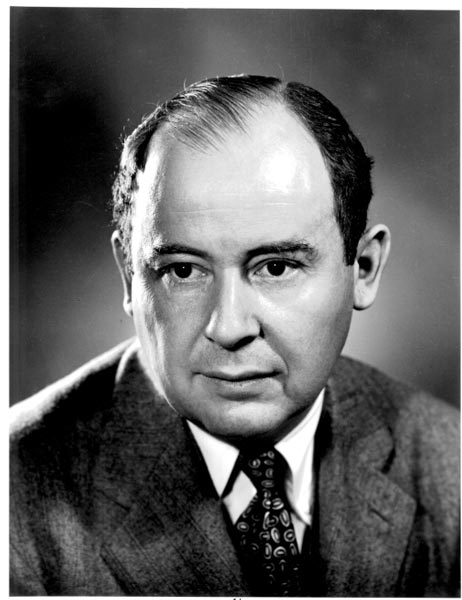Born in 1903, Hungarian-American mathematician John von Neumann is famous for his contributions to a wide range of mathematical fields, including quantum mechanics, statistics, set theory and functional analysis.
