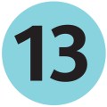 Number 13 - Free Picture of the Number Thirteen