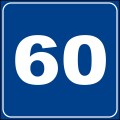 Number 60 - Free Picture of the Number Sixty