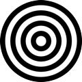 Black & White Circular Target - Pictures of Geometric Patterns & Designs