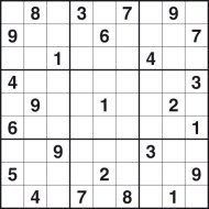 Challenging Printable Sudoku Puzzle Number 3