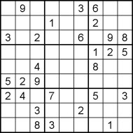 Hard Printable Sudoku Puzzle Number 1