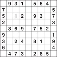 Medium Printable Sudoku Puzzle Number 5