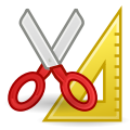 Scissors and ruler clip art