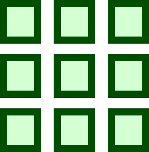 This picture shows a math grid featuring 9 individual squares arranged in a 3x3 square.