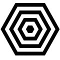 Black & White Hexagonal Target Picture