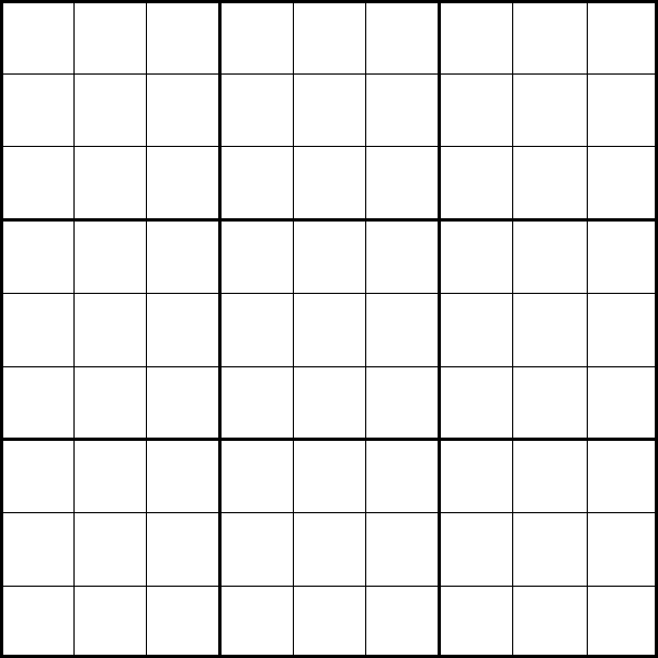 Blank 4×4 Sudoku Grid – Free Printable